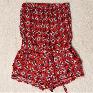 AEROPOSTALE Red Strapless Romper
